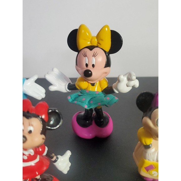 Disney Minnie Mouse Illco Vintage Toy Car /figure lot of 8 Mickeys girlfriend - Picture 6 of 9